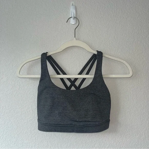 Lululemon NWOT Heather Grey Energy Sports Bra Size 6 - Picture 3 of 7